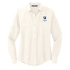 Thumbnail image for  Mercer + Mettle Womens Ivory Crepe Long Sleeve Camp Blouse