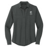 Thumbnail image for  Mercer + Mettle Womens Grey Crepe Long Sleeve Camp Blouse