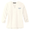 Thumbnail image for  Mercer + Mettle Womens Ivory 3/4 Sleeve Crepe Blouse