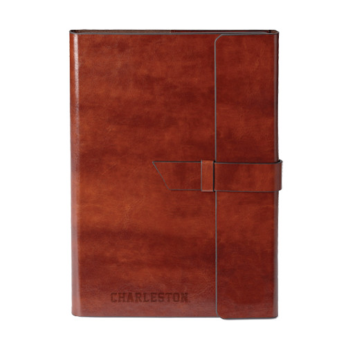  Fabrizio Brown Portfolio w/Loop Closure - Charlston Flat Engraved