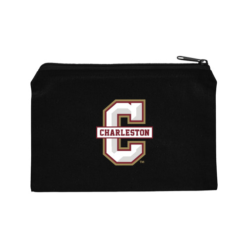  8oz. Black Cotton Travel Pouch - Official Logo - C Charleston