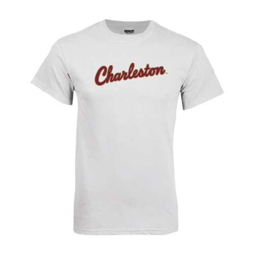  White T Shirt - Charleston Script