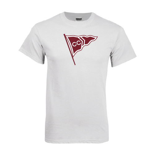  White T Shirt - CC Sailing Flag Rising