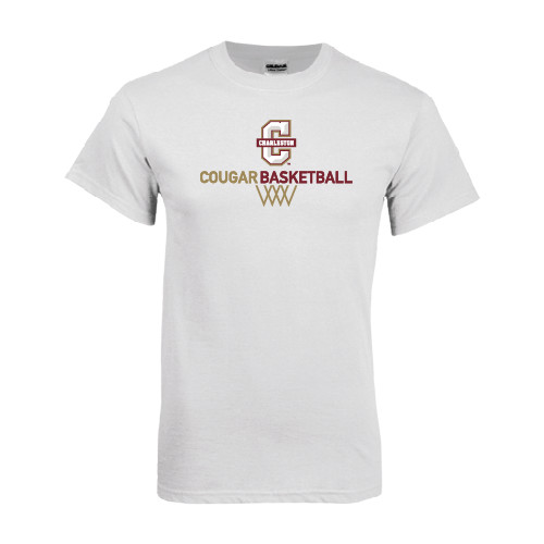  White T Shirt - Basketball Net Design