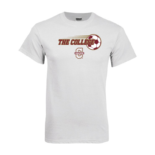  White T Shirt - Soccer Ball Design