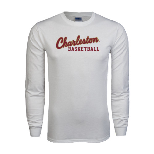 College of Charleston White Long Sleeve T Shirt