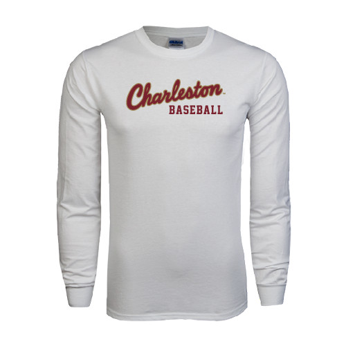 College of Charleston White Long Sleeve T Shirt