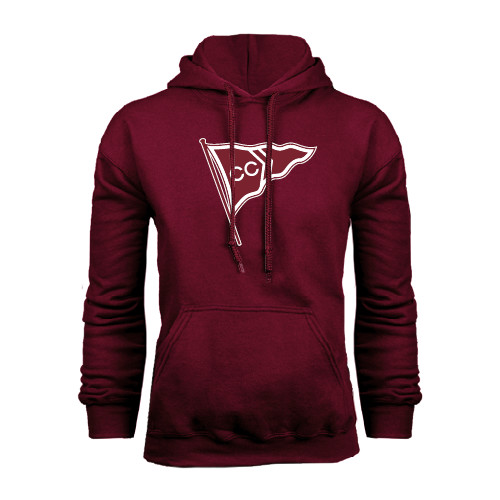  Maroon Fleece Hoodie - CC Sailing Flag Rising
