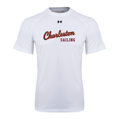  Under Armour White Tech Tee - Sailing