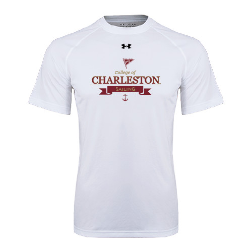  Under Armour White Tech Tee - Sailing Anchor Design