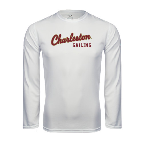  White Performance Long Sleeve Shirt - Sailing