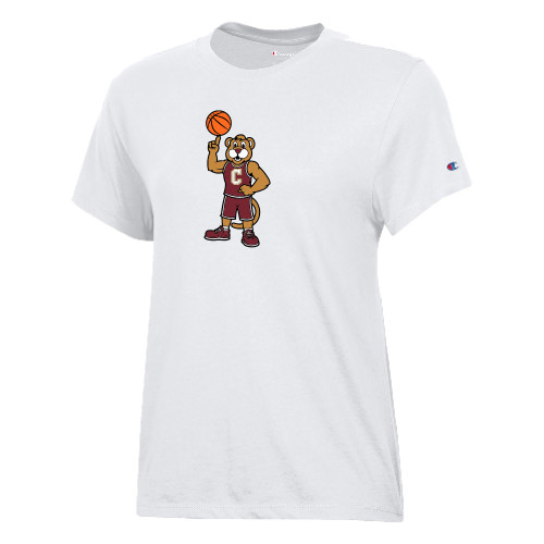  Champion Womens  White Core Short Sleeve Tee - Charleston Cougars Mascot - Basketball