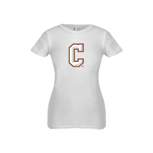  Next Level Girls White Fashion Fit T Shirt - C