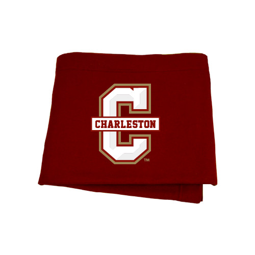  Maroon Sweatshirt Blanket - Official Logo - C Charleston