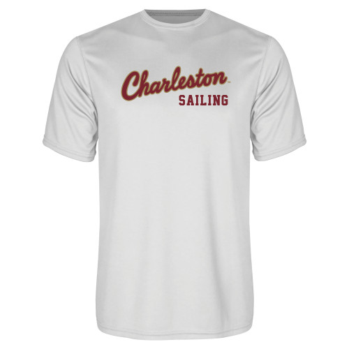  White Performance Tee - Sailing