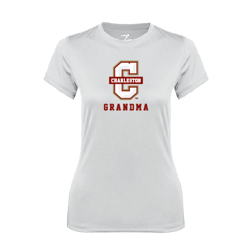  Womens White Performance Tee - Grandma
