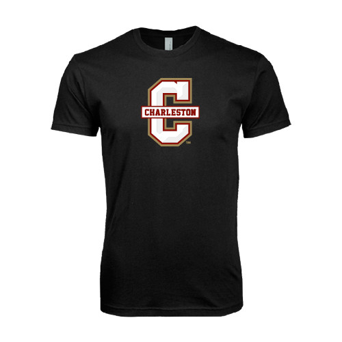  Next Level Black SoftStyle T Shirt - Official Logo - C Charleston