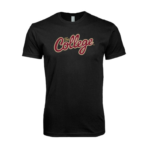  Next Level Black SoftStyle T Shirt - The College Script