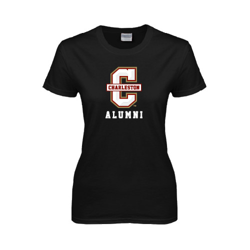  Womens Black Short Sleeve Tee - Alumni