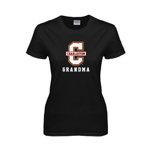  Womens Black Short Sleeve Tee - Grandma