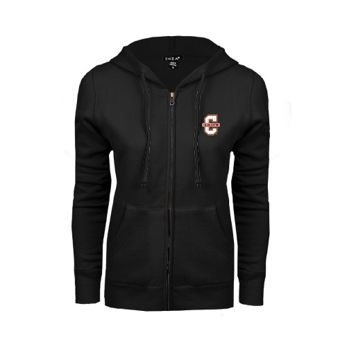 College of Charleston ENZA Womens Black Fleece Full Zip Hoodie