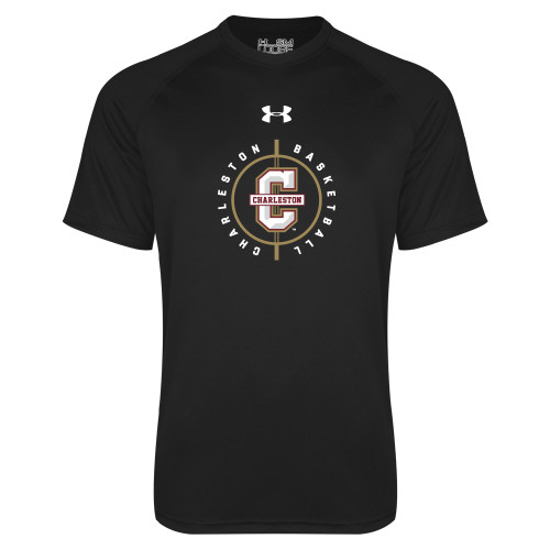  Under Armour Black Tech Tee - Charleston Basketball Midcourt Rounded