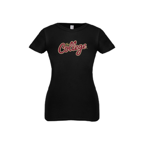  Next Level Girls Black Fashion Fit T Shirt - The College Script