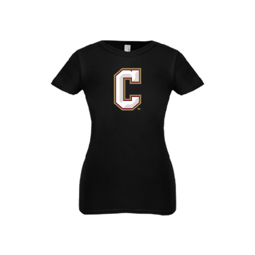  Next Level Girls Black Fashion Fit T Shirt - C
