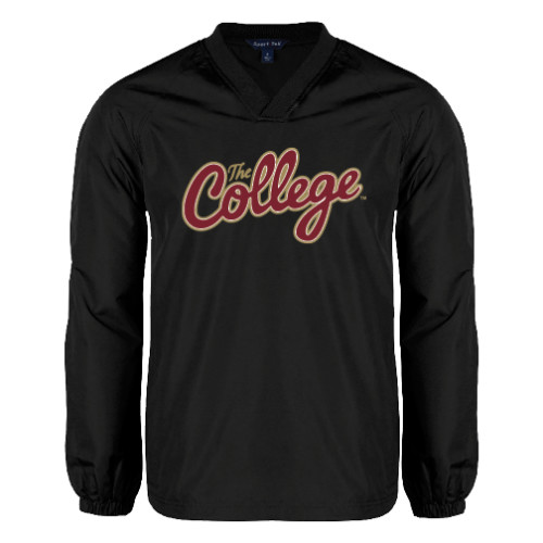  Black V Neck Raglan Windshirt - The College Script