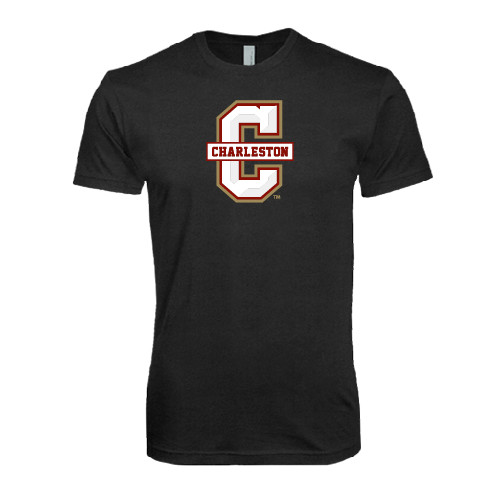  Next Level Black Triblend Tee - Official Logo - C Charleston