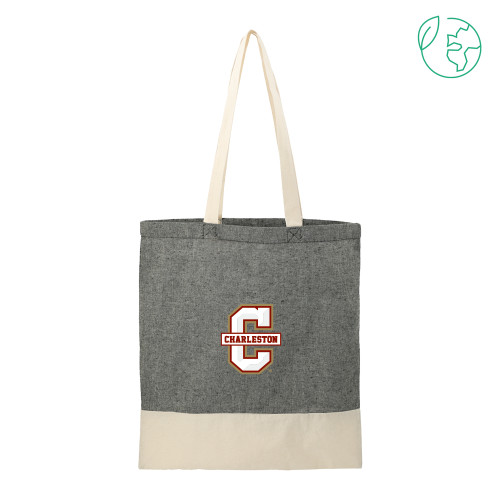 Split Recycled Black Cotton Twill Convention Tote - Official Logo - C Charleston