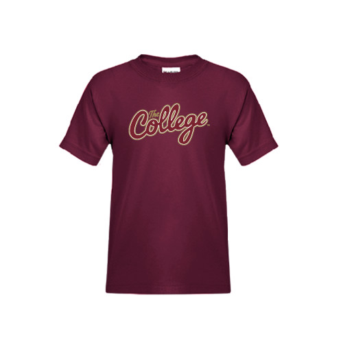  Youth Maroon T Shirt - The College Script