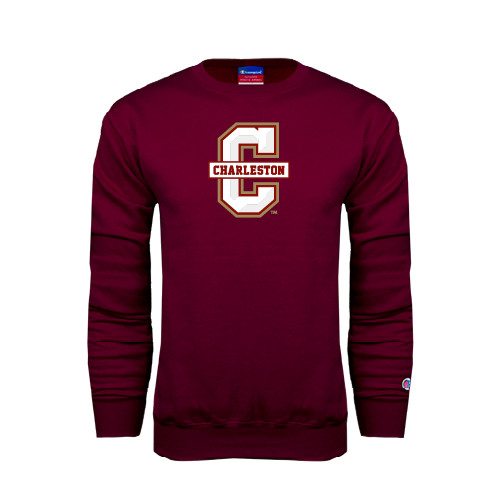  Maroon Fleece Crew - Official Logo - C Charleston
