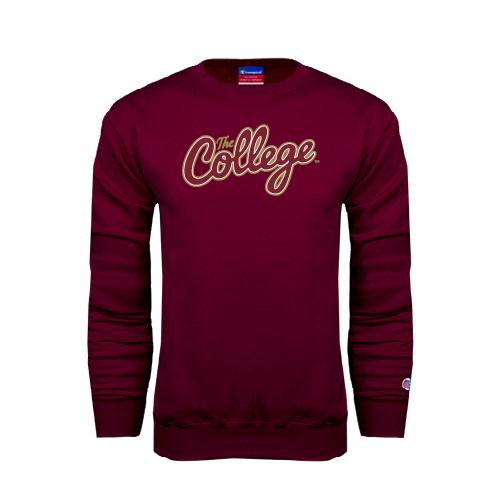  Maroon Fleece Crew - The College Script