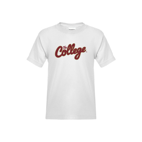  Youth White T Shirt - The College Script