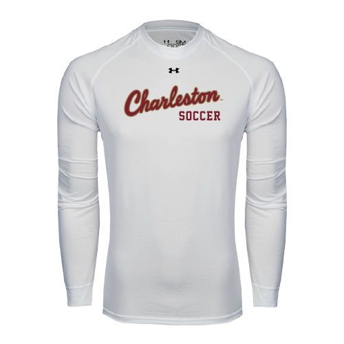  Under Armour White Long Sleeve Tech Tee - Soccer
