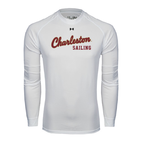  Under Armour White Long Sleeve Tech Tee - Sailing