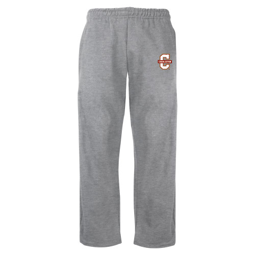  Grey Fleece Open Bottom Pant - Official Logo - C Charleston