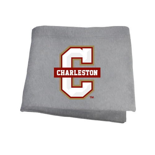  Grey Sweatshirt Blanket - Official Logo - C Charleston