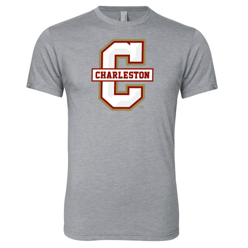  Next Level Heather Grey Triblend Tee - Official Logo - C Charleston