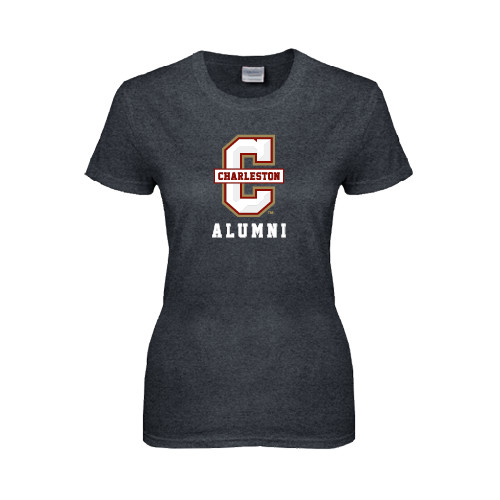  Womens Dark Heather Short Sleeve Tee - Alumni
