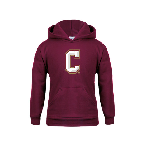  Youth Maroon Fleece Hoodie - C