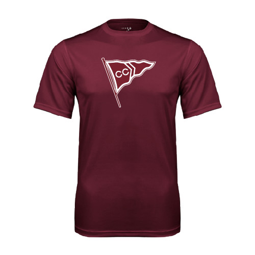  Maroon Performance Tee - CC Sailing Flag Rising