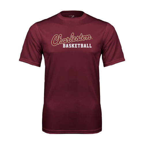  Maroon Performance Tee - Basketball