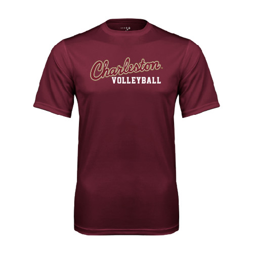  Maroon Performance Tee - Volleyball