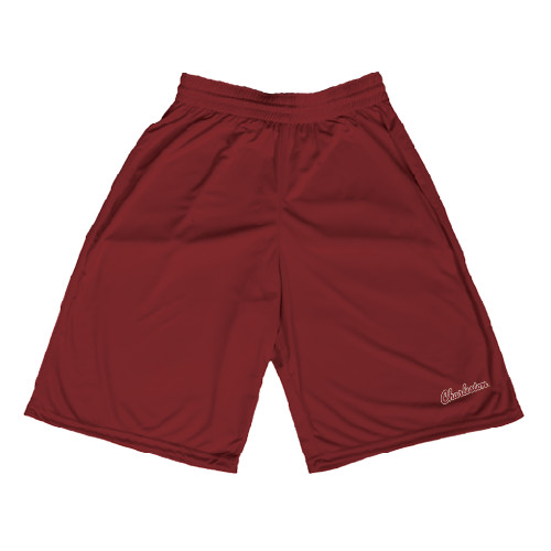  Maroon Performance Classic 9 Inch Short - Charleston Script