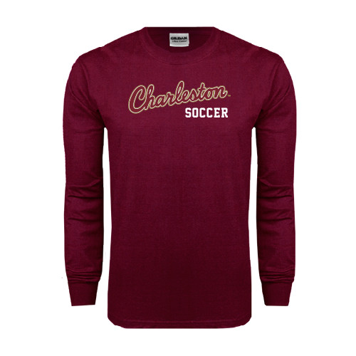  Maroon Long Sleeve T-Shirt - Soccer