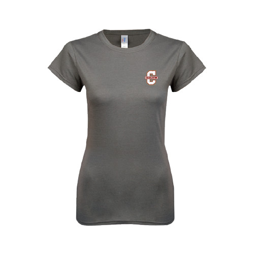  Next Level Womens Charcoal Boyfriend Tee - Official Logo - C Charleston