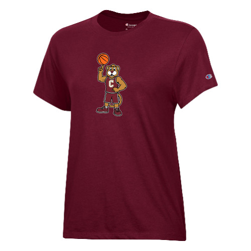 College of Charleston Champion Womens Maroon Core Short Sleeve Tee-XS