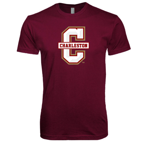  Next Level Maroon SoftStyle T Shirt - Official Logo - C Charleston
